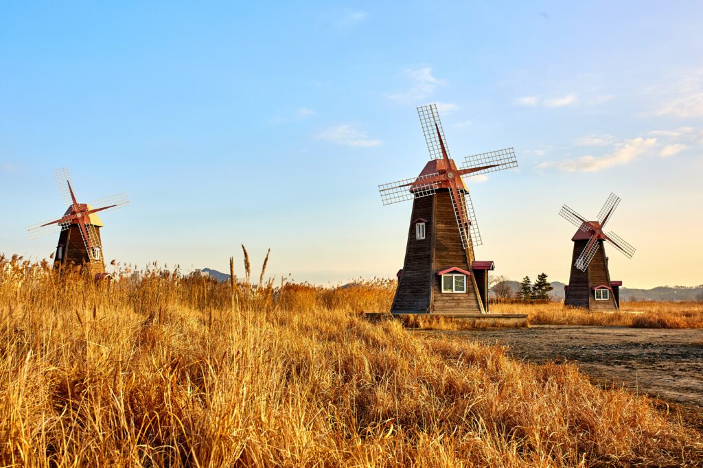 Moulins à vent en Hollande